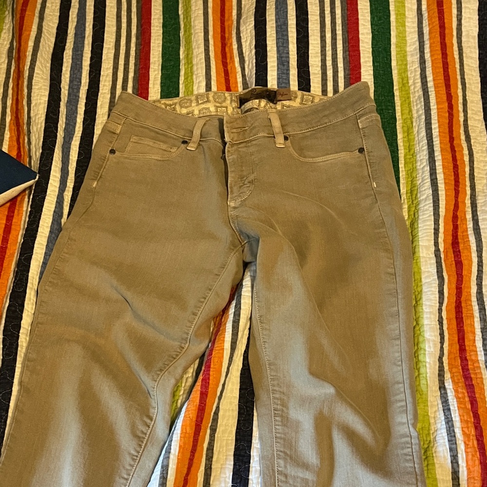 PAIGE Beige Patterned Denim - Picture 3 of 11
